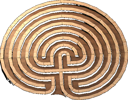 Kretisches Labyrinth, rund